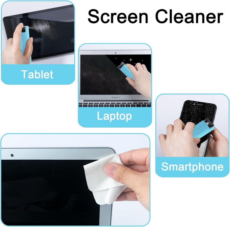 walrfid Screen Cleaner Touchscreen Mist Spray, Cleaning Kit for Electronic Phone TV, Laptop, Tablet, PC, Computer LCD Flat Screens, Eyeglasses, Compatible with iPhone iPad MacBook Pro - LightBlue - Image 4